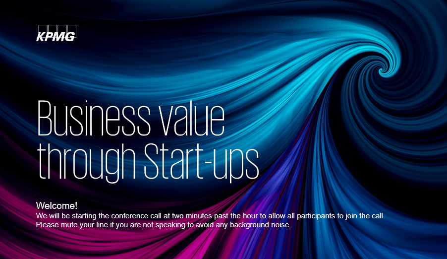 Business value through start-ups.